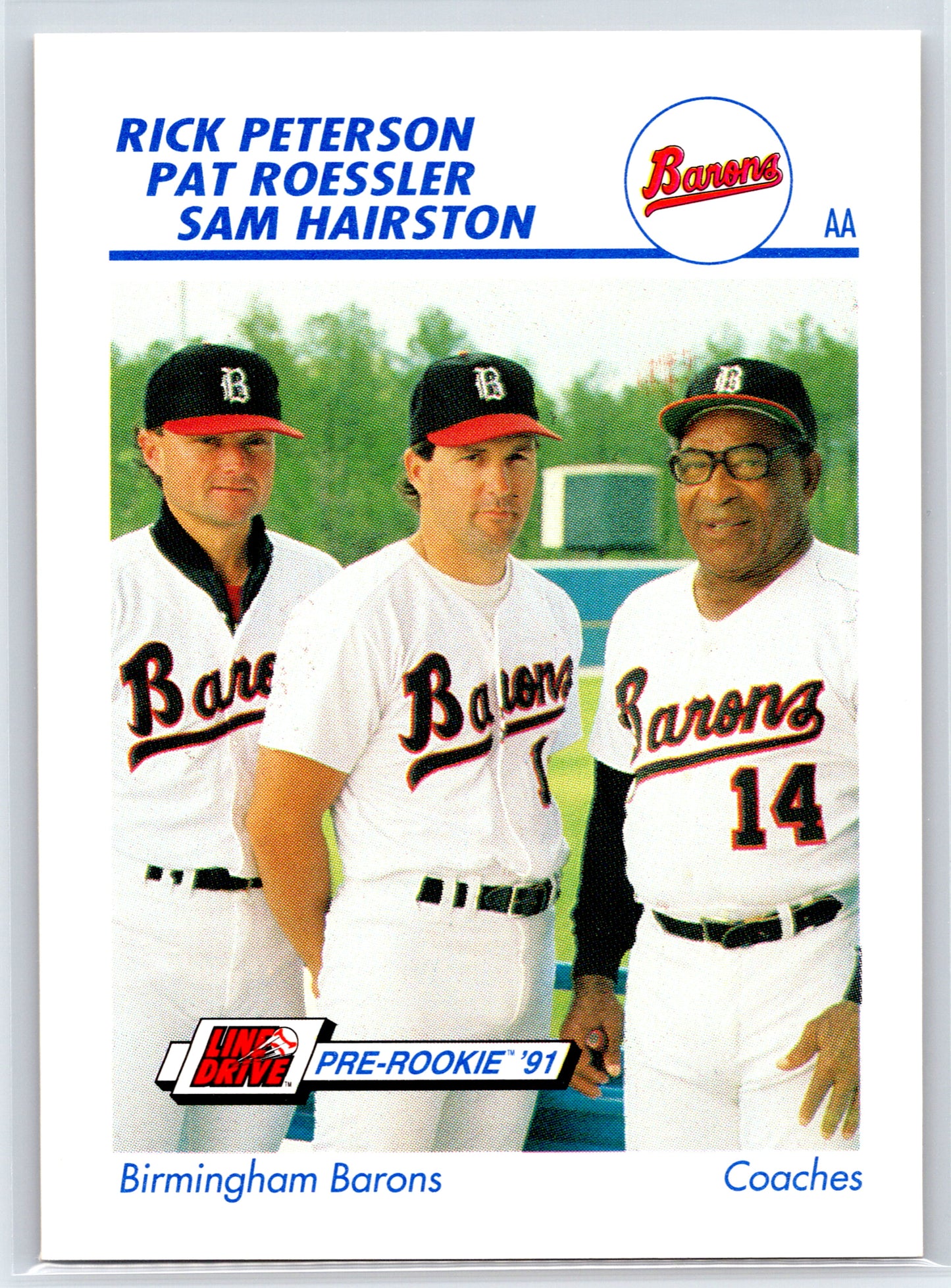 1991 Line Drive AA #75 Rick Peterson / Pat Roessler / Sam Hairston