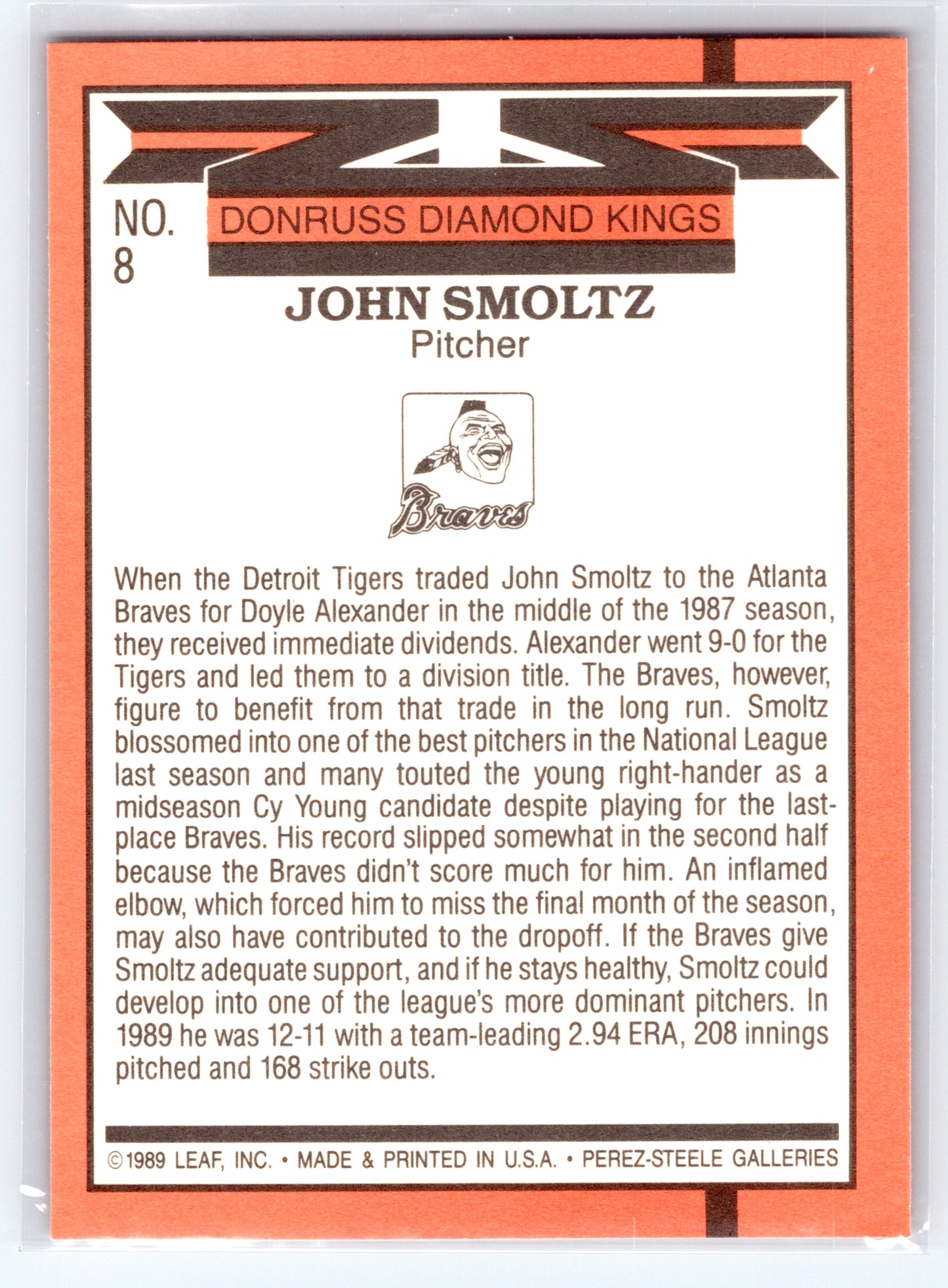 1989 Donruss #8 John Smoltz