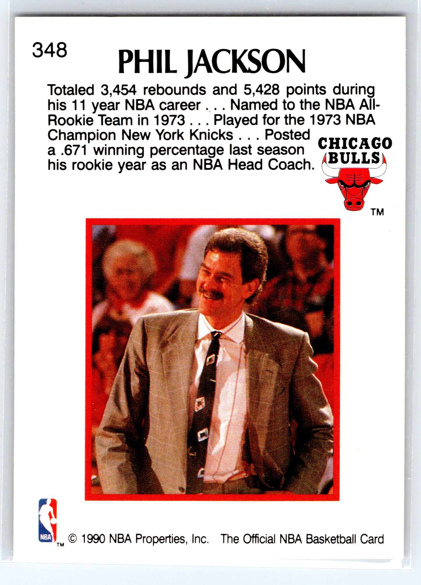 1990-91 Hoops #348 Phil Jackson