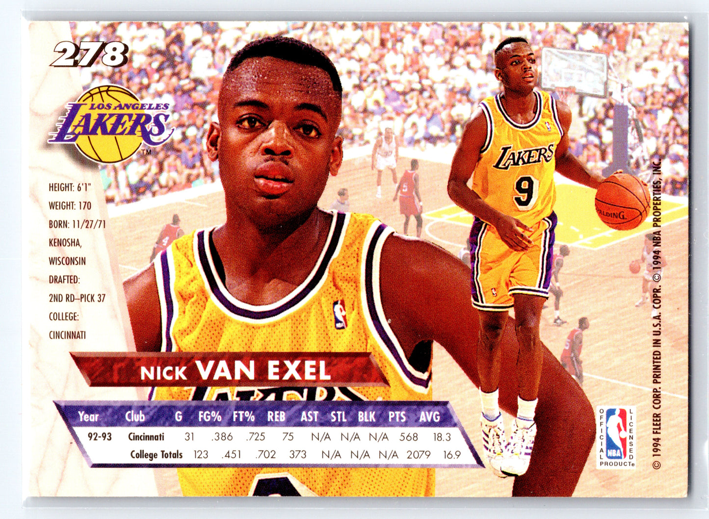 1993-94 Ultra #278 Nick Van Exel