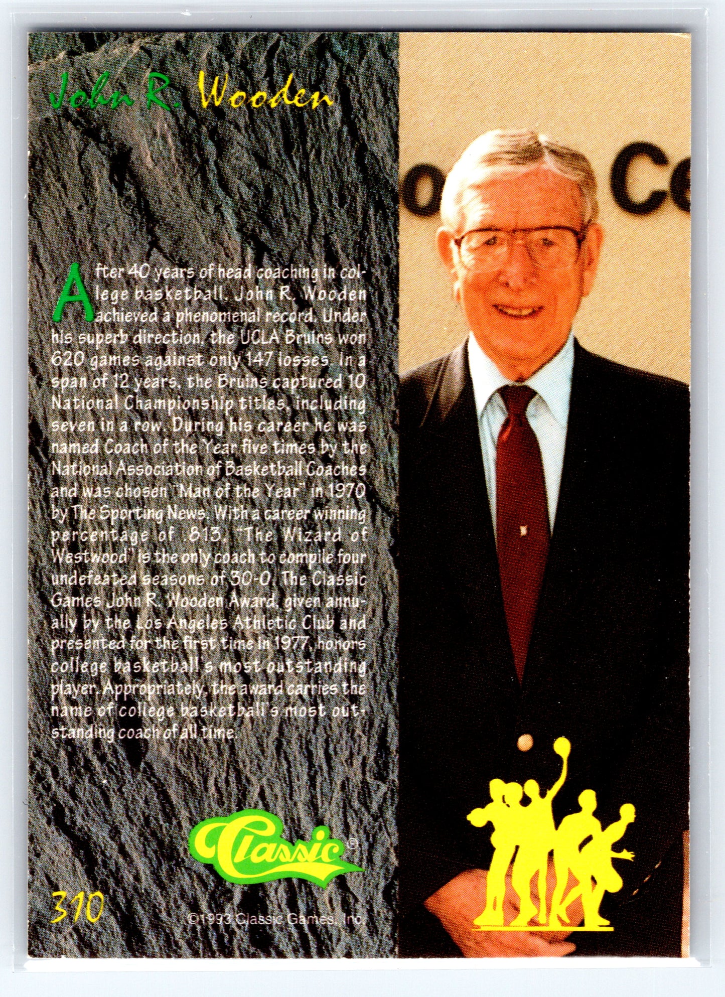 1993 Classic Four Sport #310 John R. Wooden