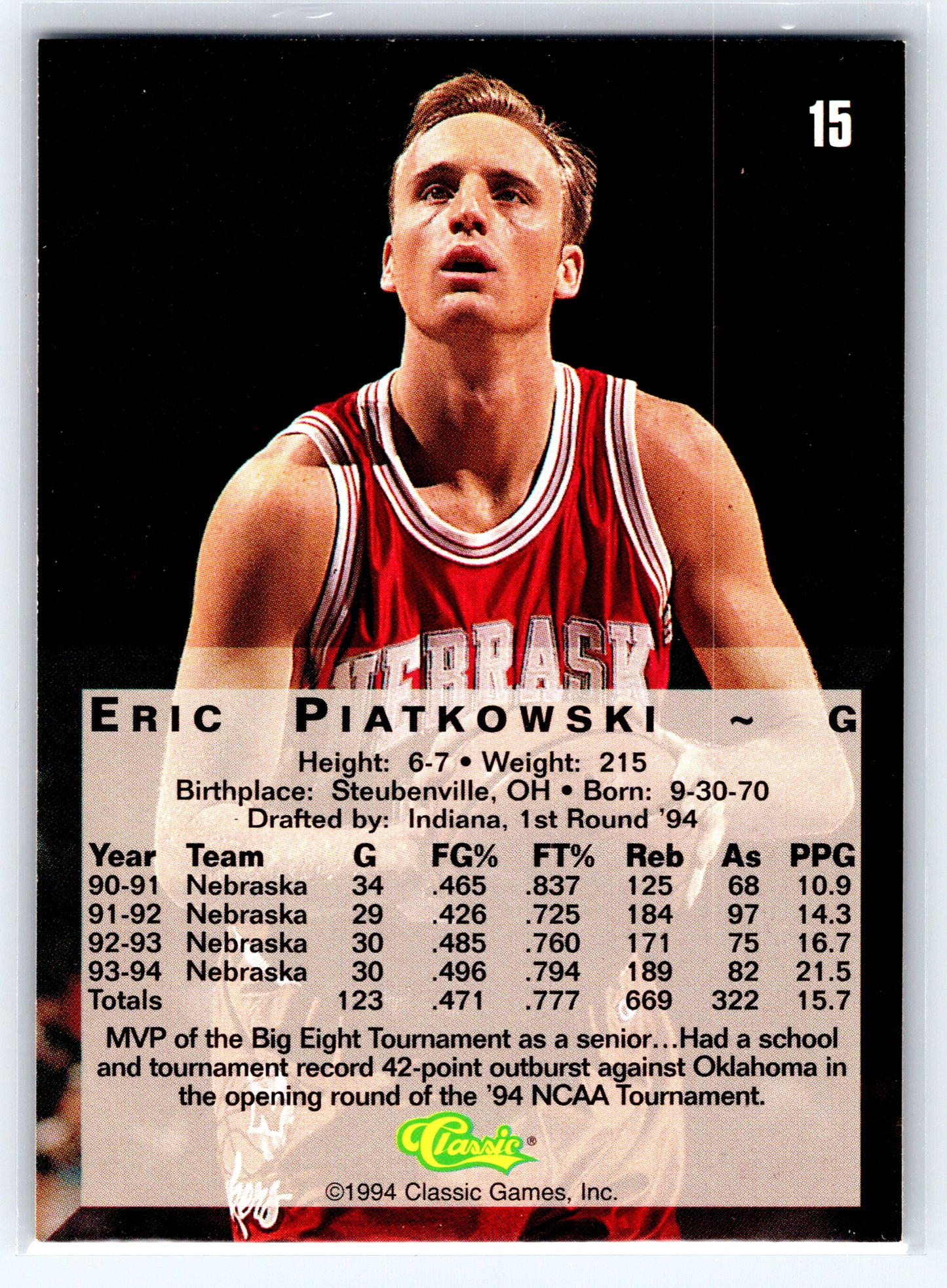 1994 Classic Four Sport #15 Eric Piatkowski Gold