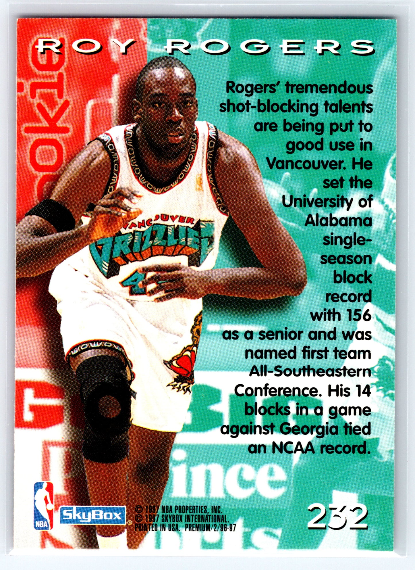 1996-97 SkyBox Premium #232 Roy Rogers