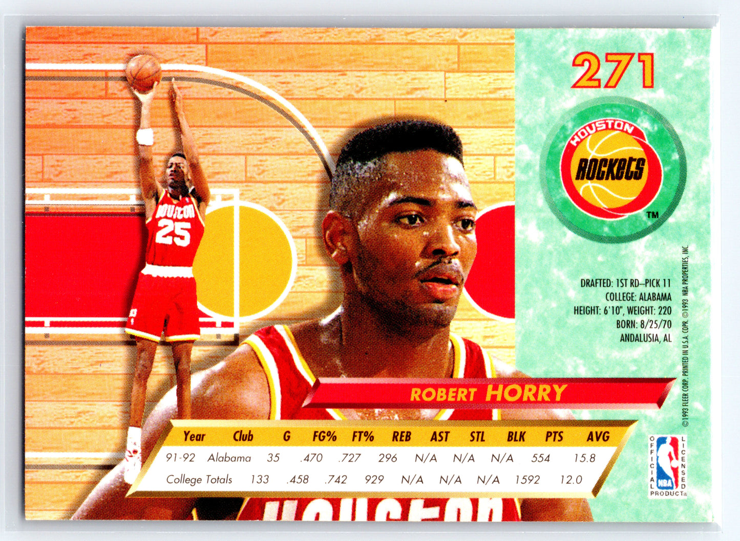 1992-93 Ultra #271 Robert Horry