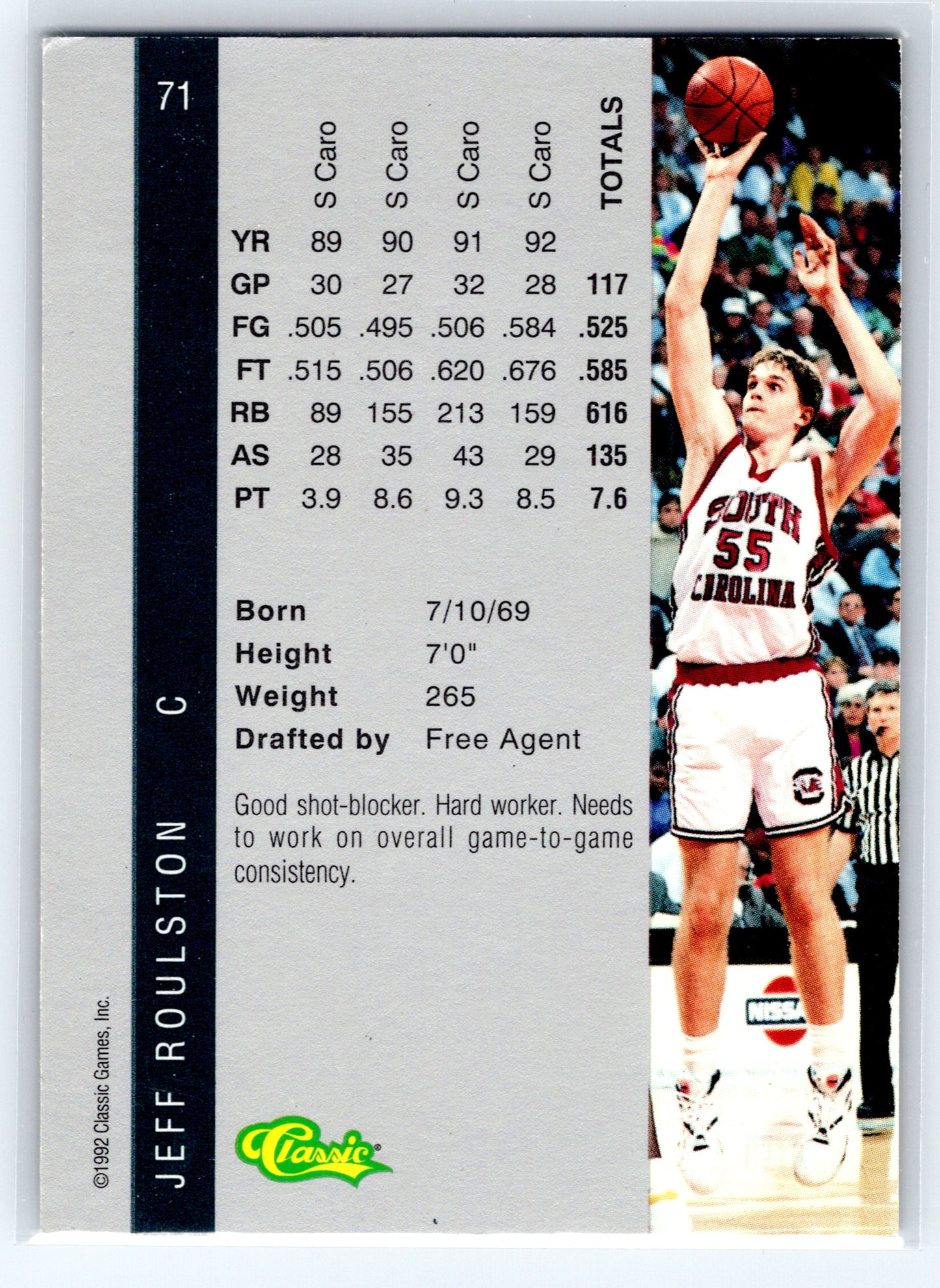 1992 Classic Four Sport #71 Jeff Roulston
