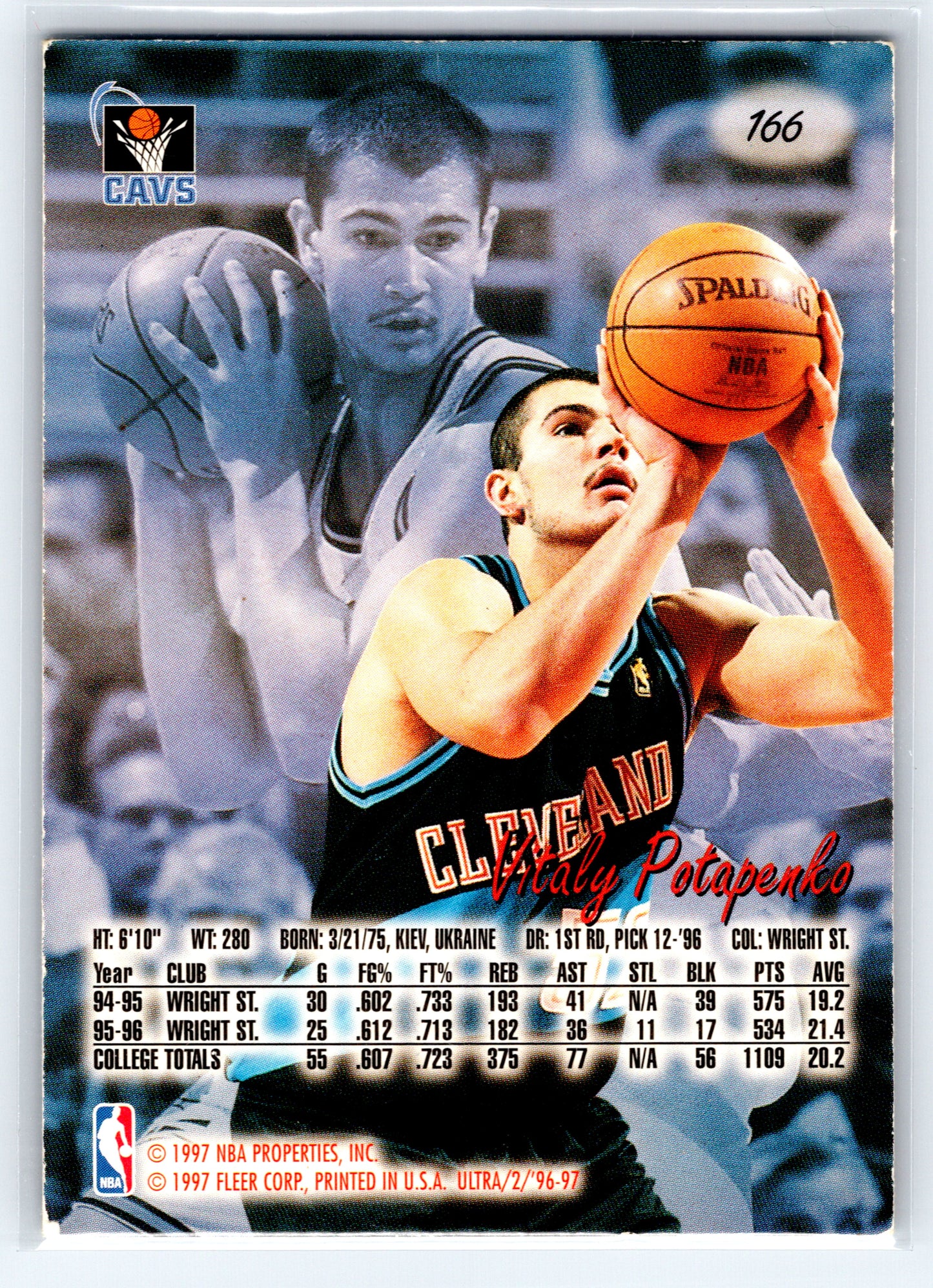 1996-97 Ultra #166 Vitaly Potapenko