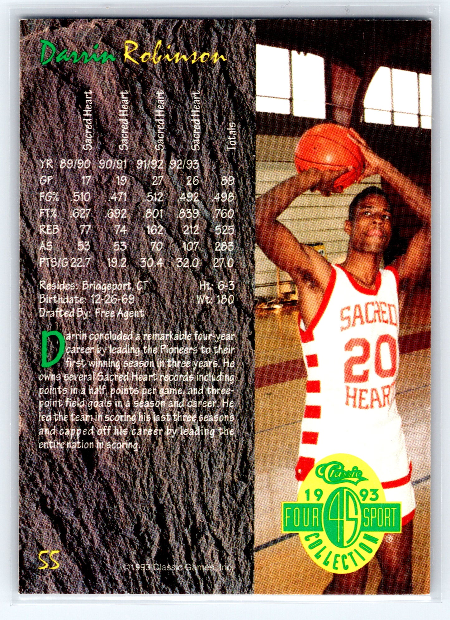 1993 Classic Four Sport #55 Darrin Robinson