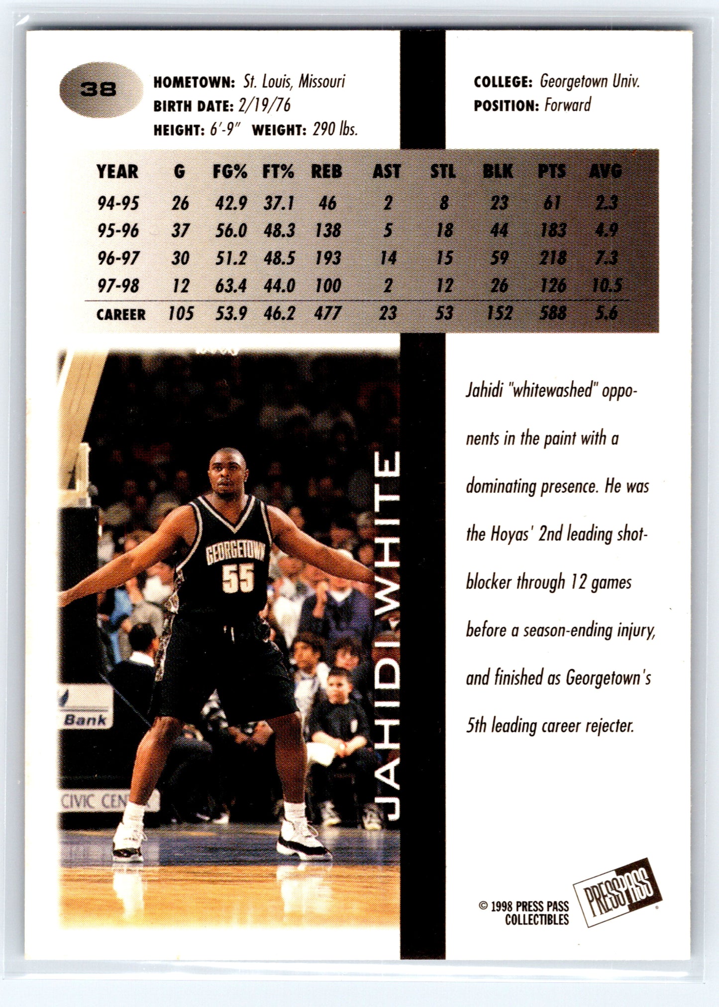 1998 Press Pass #38 Jahidi White Torquers