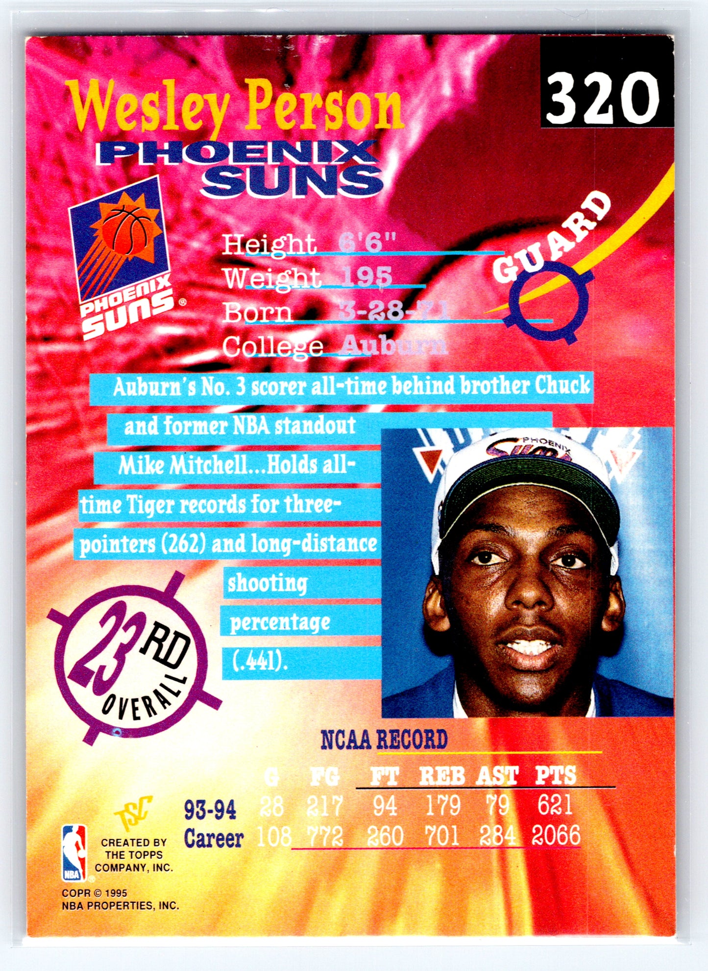 1994-95 Stadium Club #320 Wesley Person