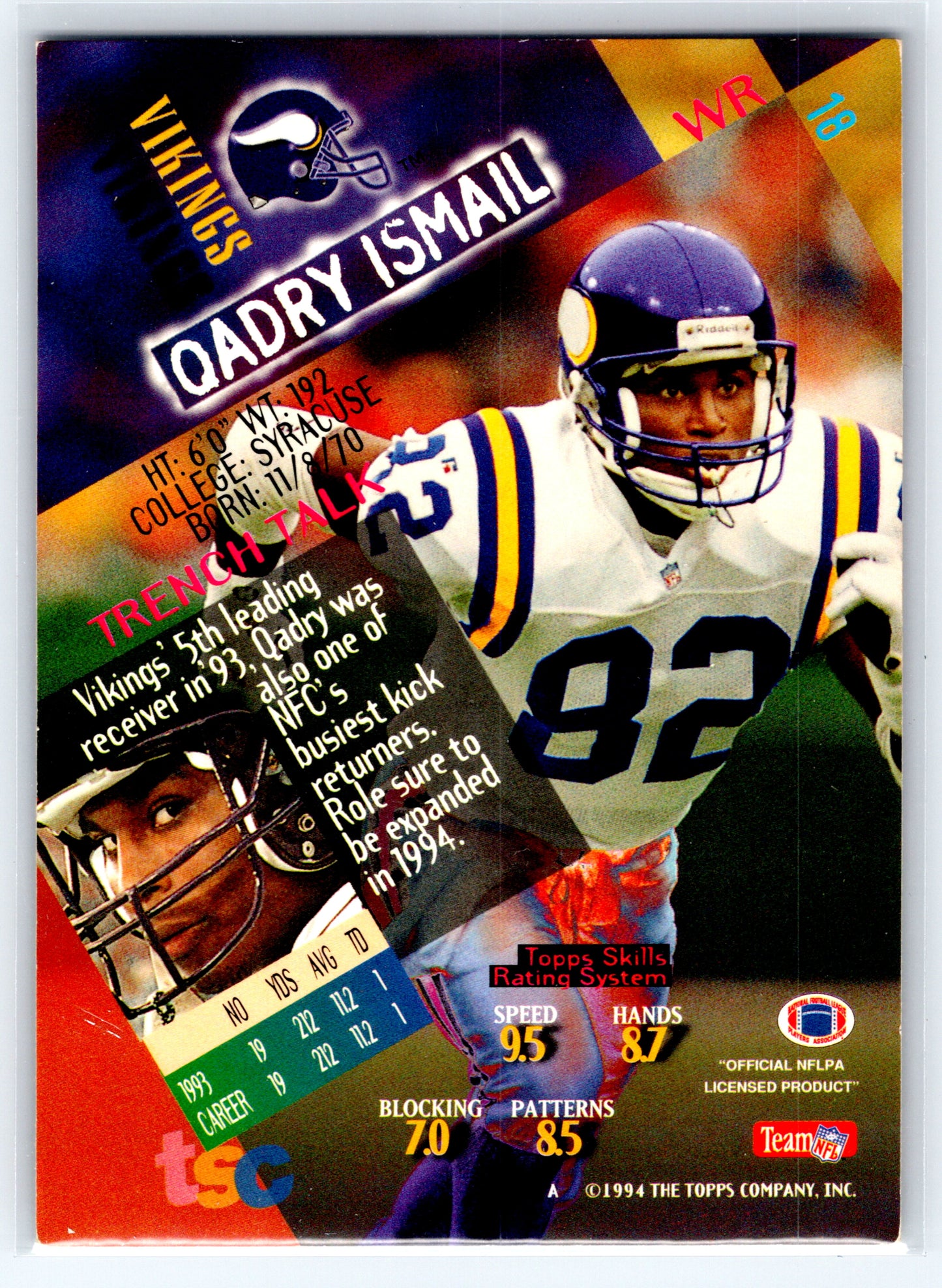 1994 Stadium Club #18 Qadry Ismail
