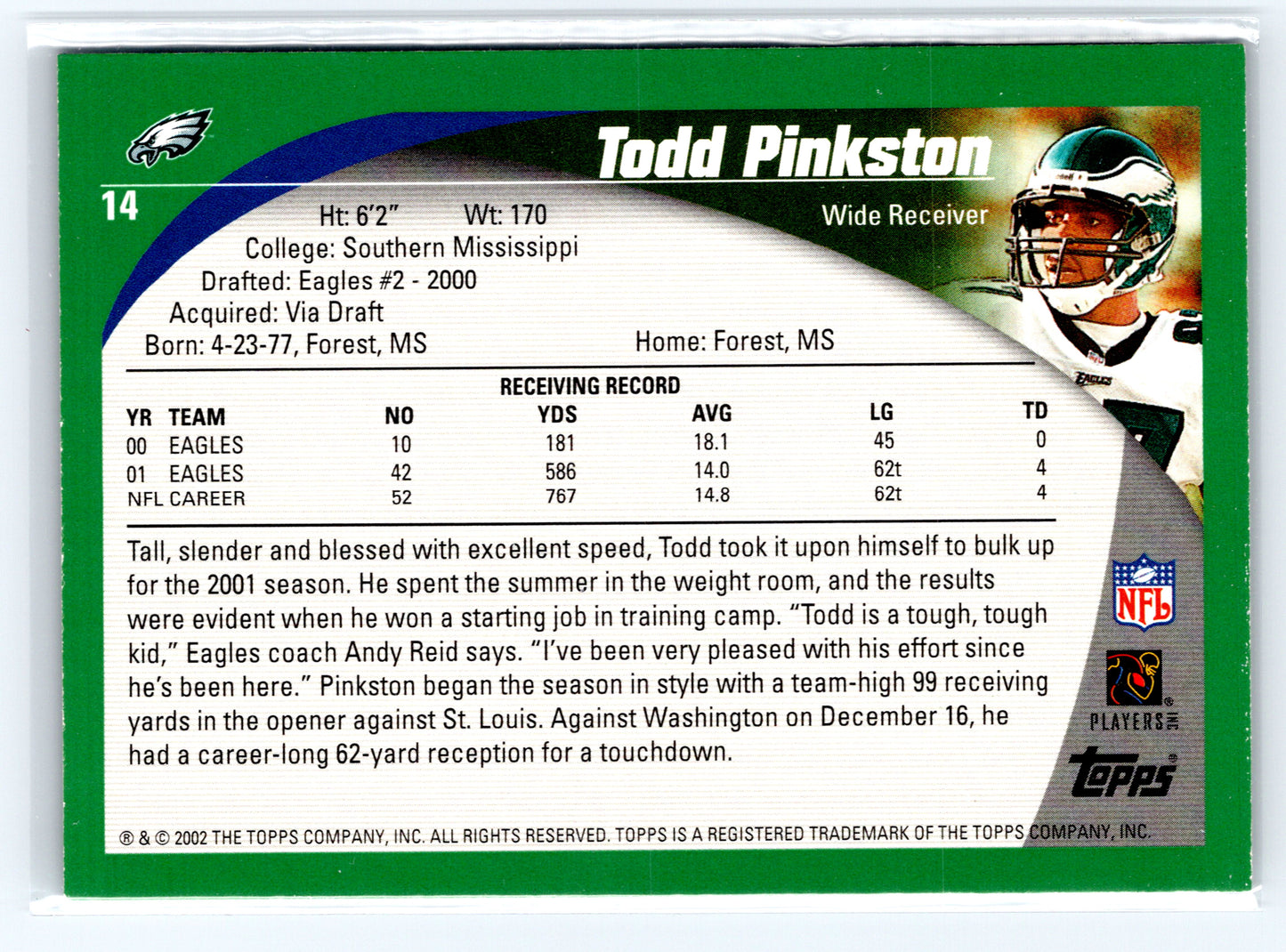 2002 Topps #14 Todd Pinkston Topps Collection