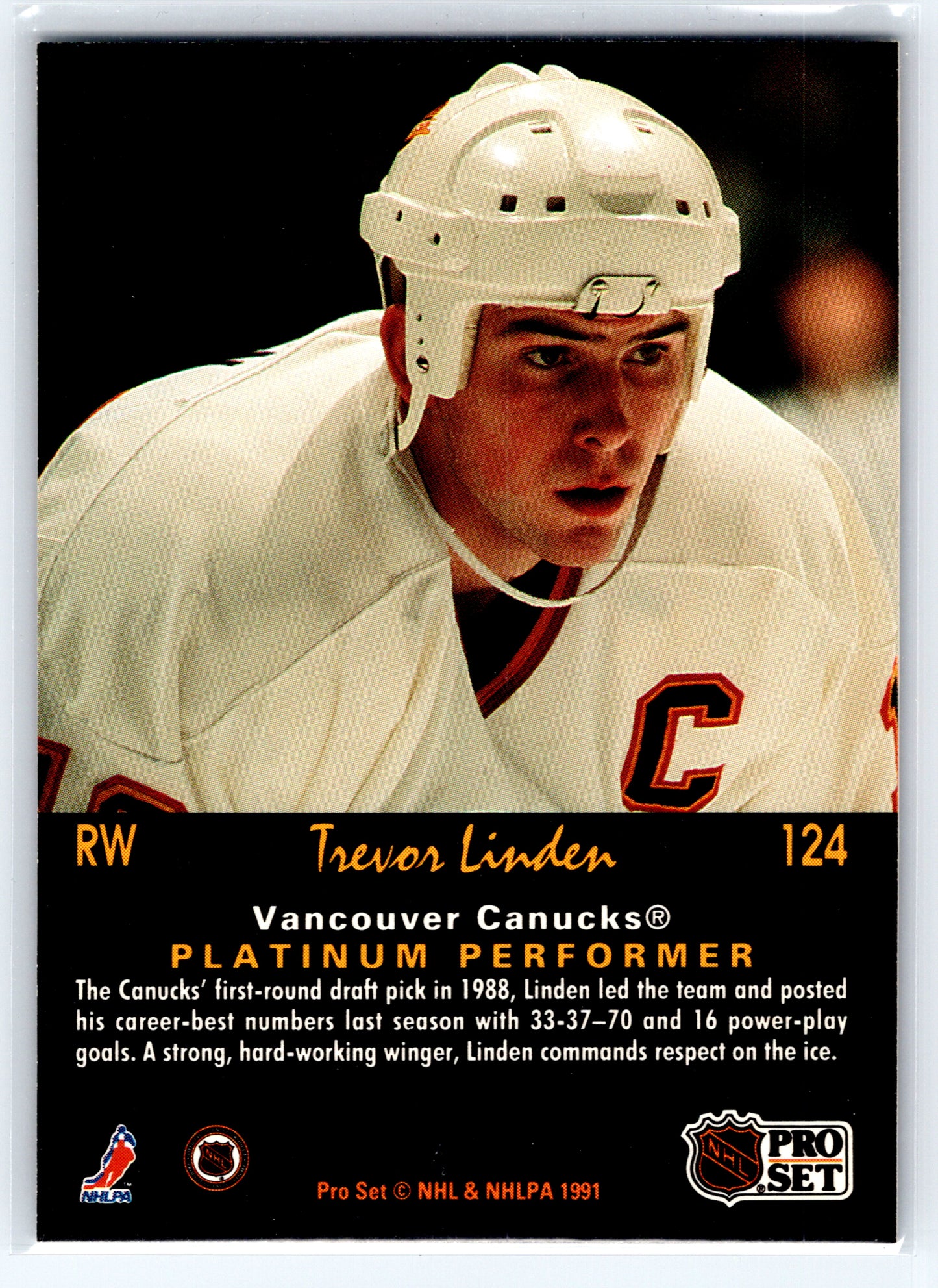 1991-92 Pro Set Platinum #124 Trevor Linden
