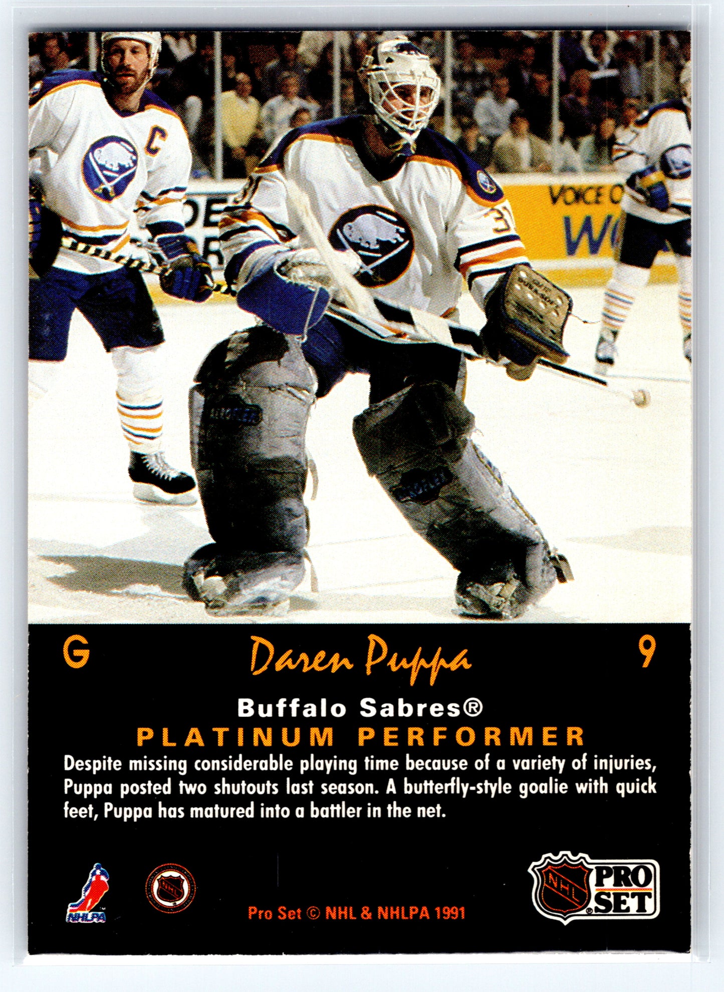 1991-92 Pro Set Platinum #9 Daren Puppa