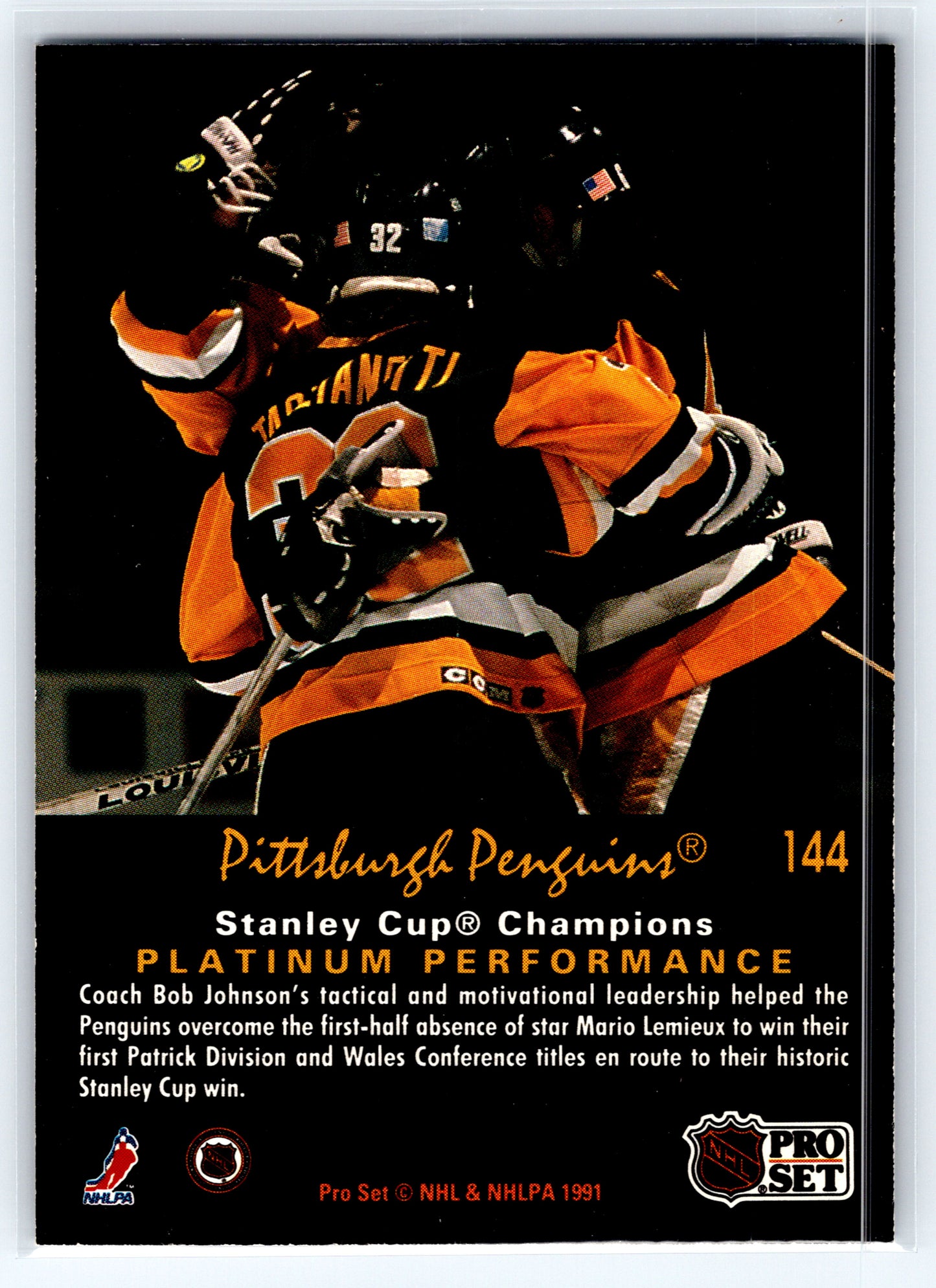 1991-92 Pro Set Platinum #144 Pittsburgh Penguins