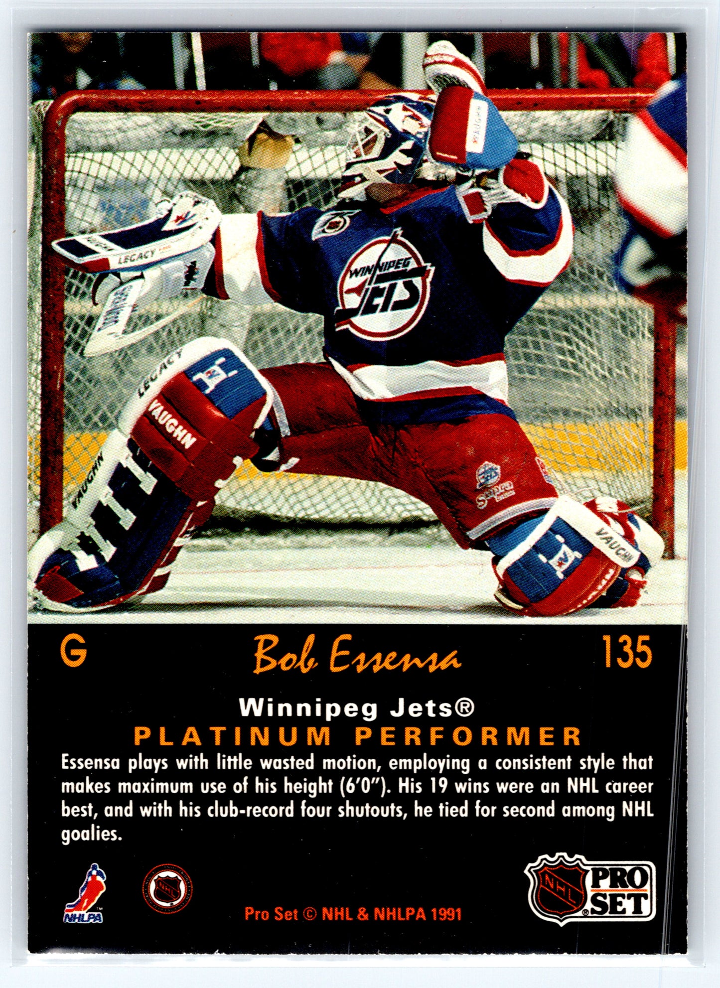 1991-92 Pro Set Platinum #135 Bob Essensa