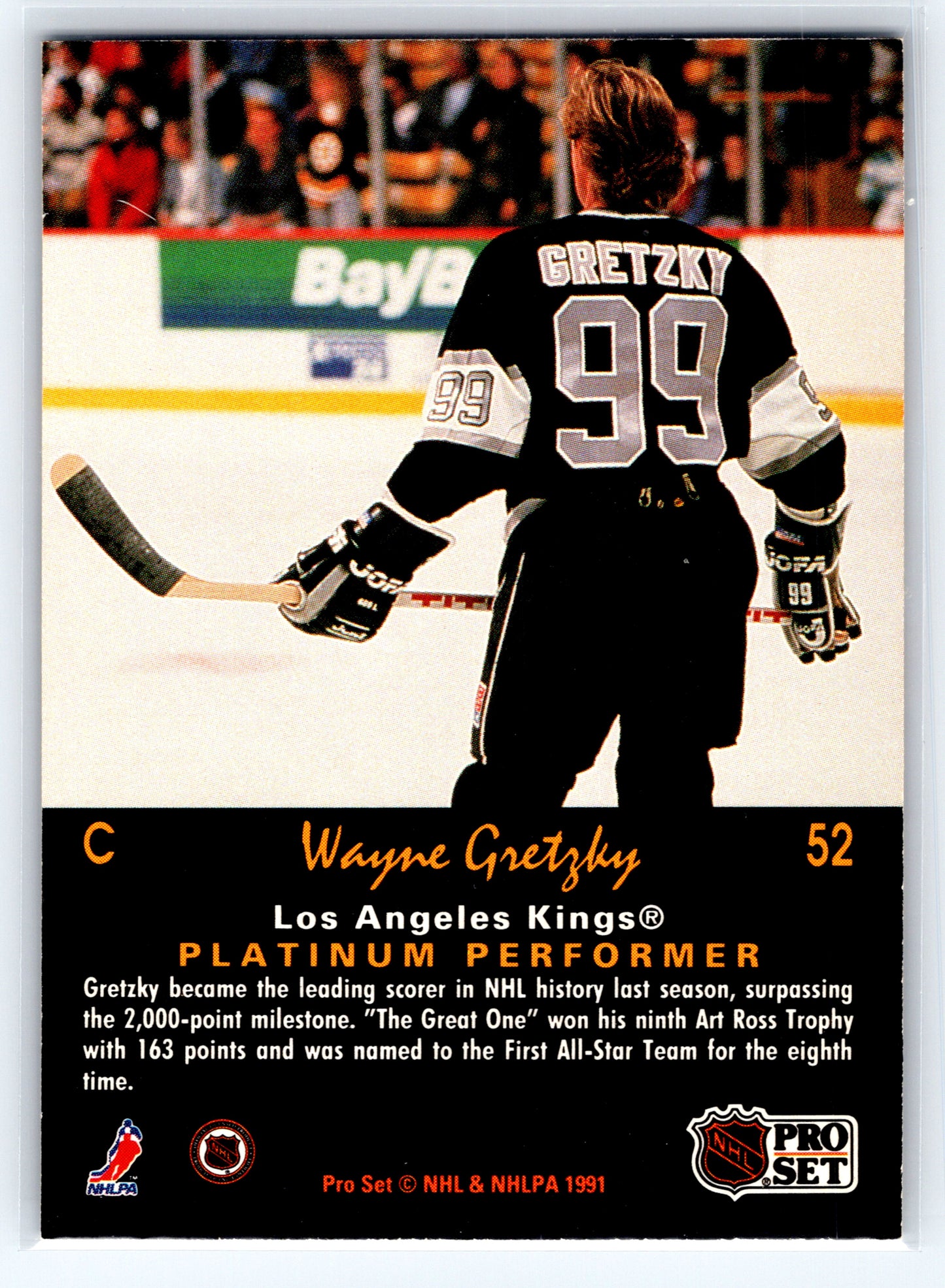 1991-92 Pro Set Platinum #52 Wayne Gretzky