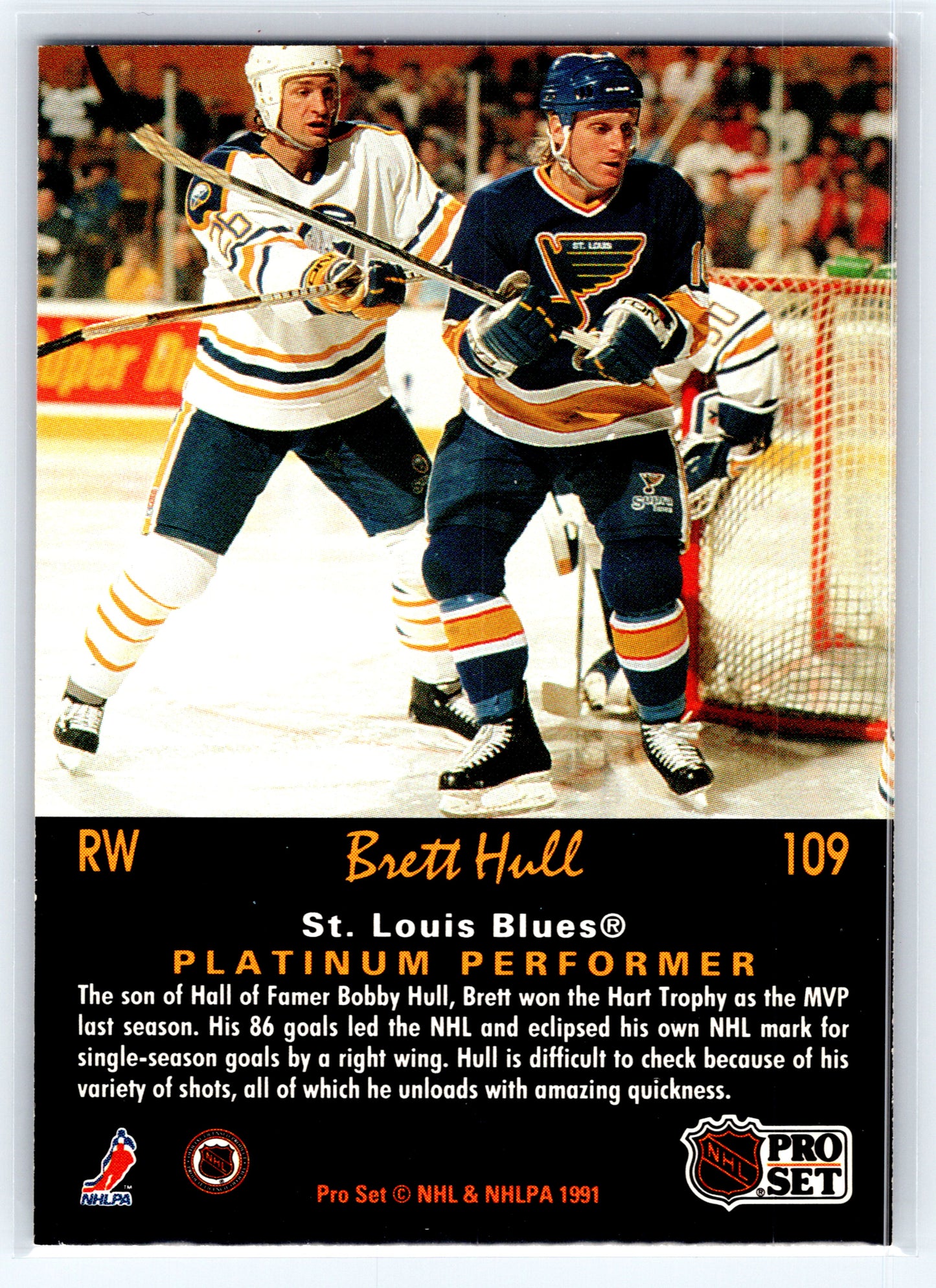 1991-92 Pro Set Platinum #109 Brett Hull