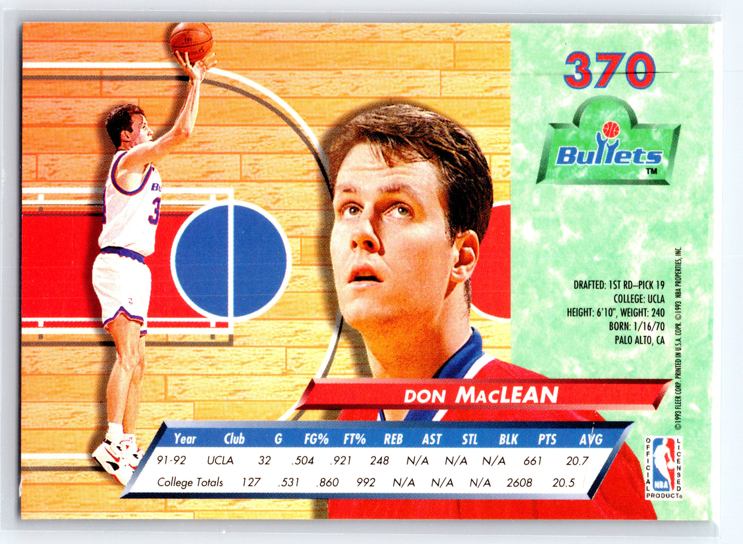 1992-93 Ultra #370 Don MacLean