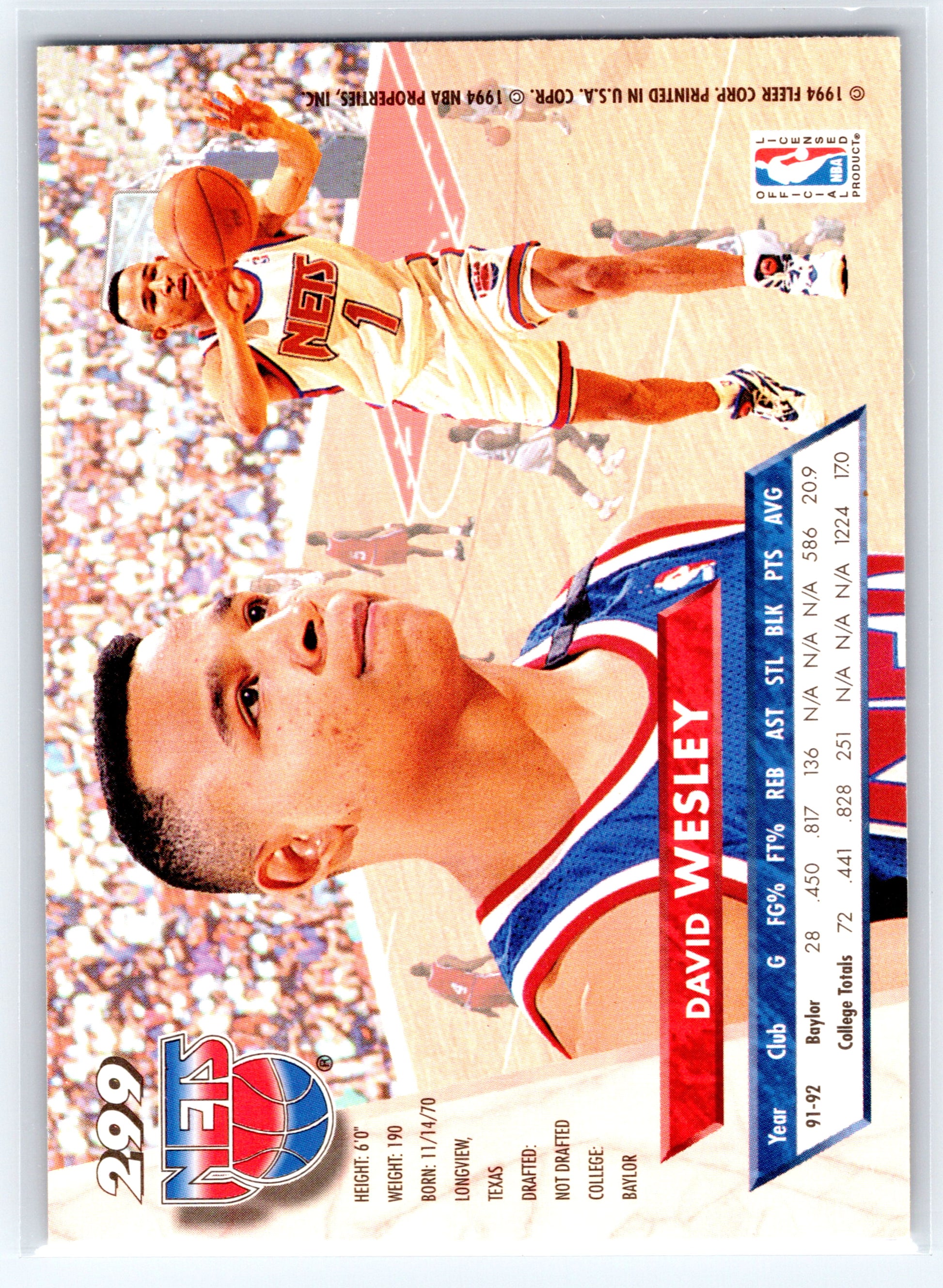 1993-94 Ultra #299 David Wesley