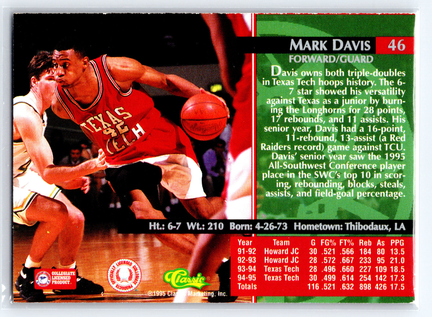 1995 Classic Rookies #46 Mark Davis