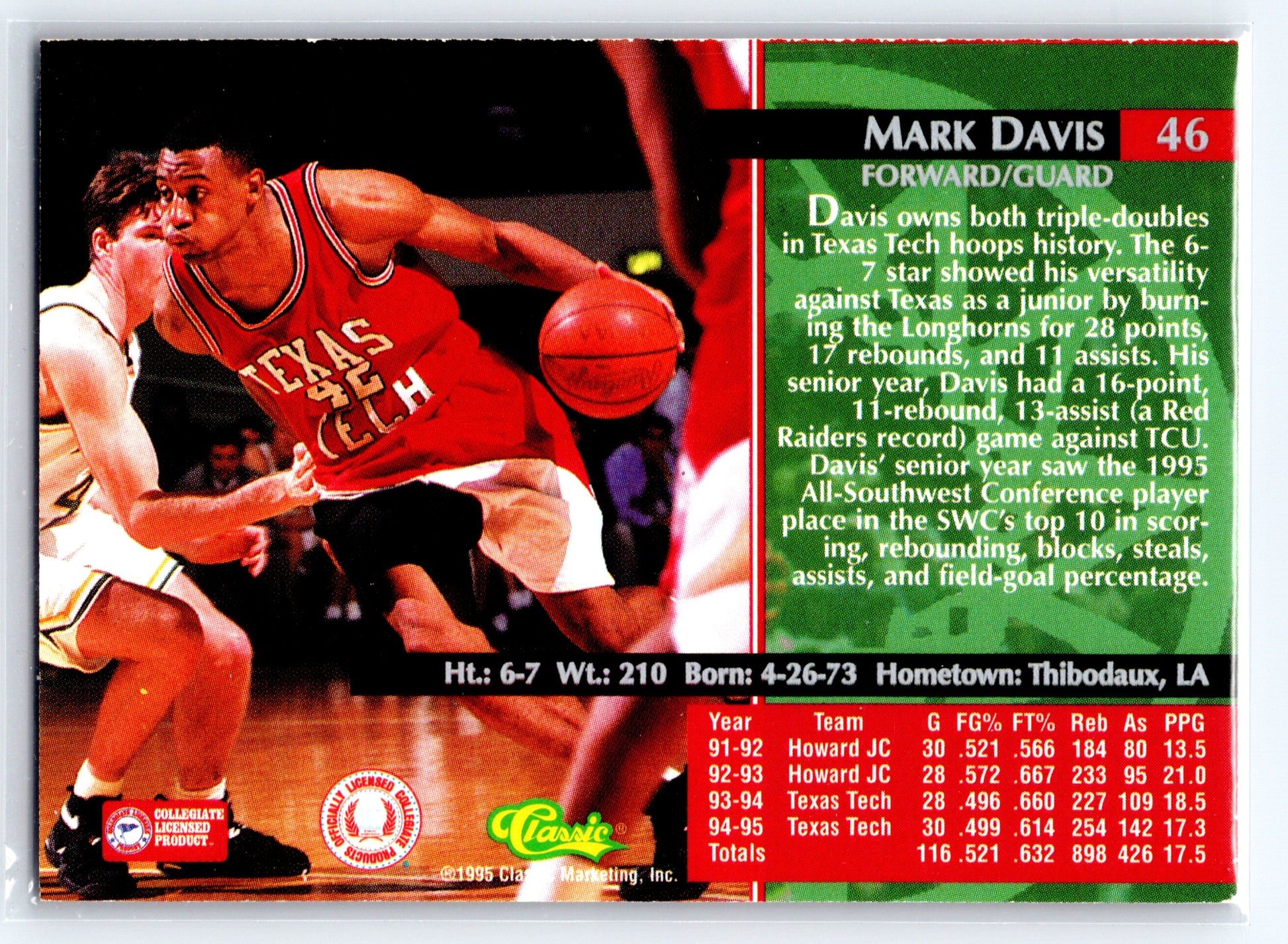 1995 Classic Rookies #46 Mark Davis