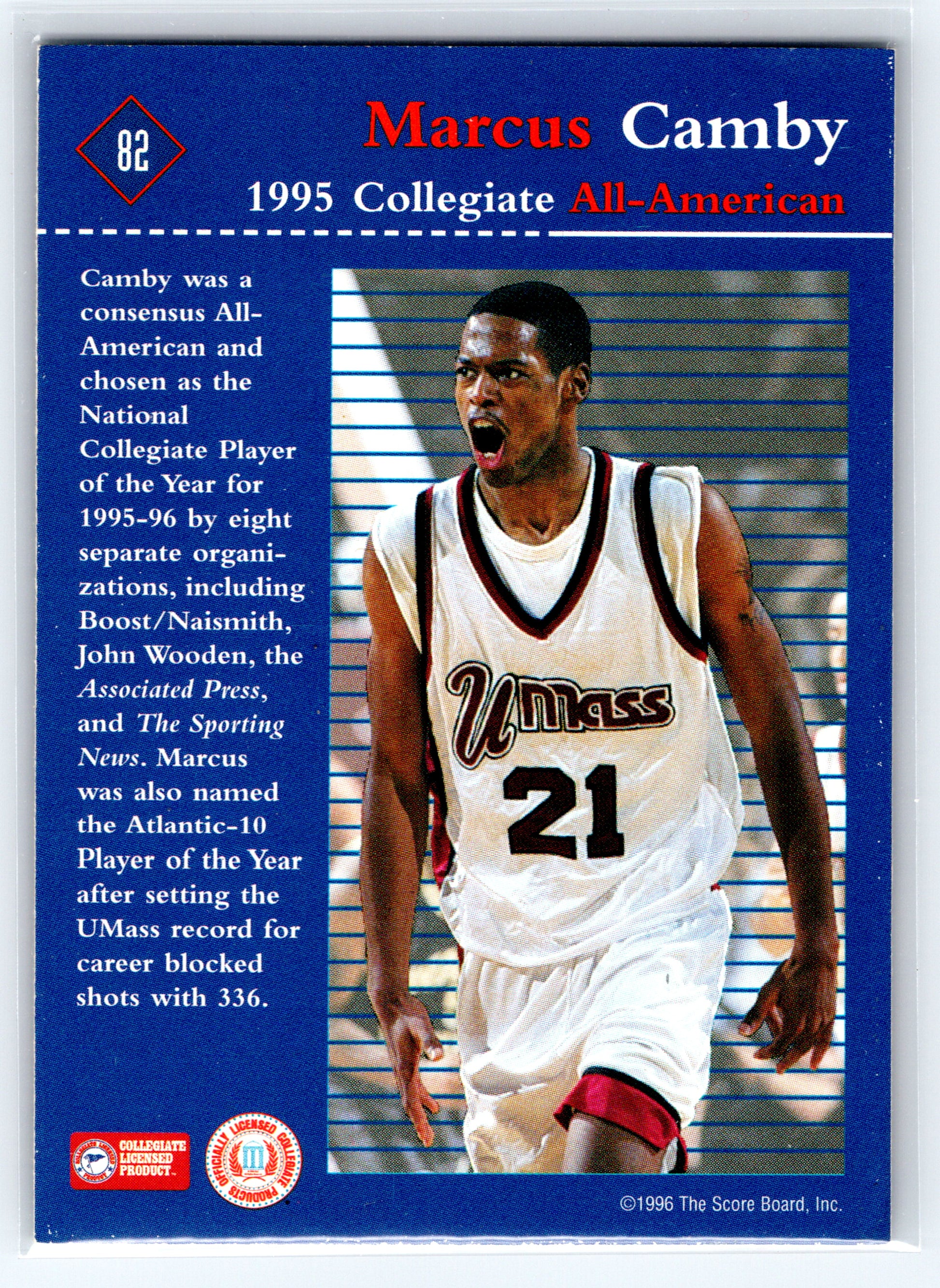 1996 Score Board Rookies #82 Marcus Camby