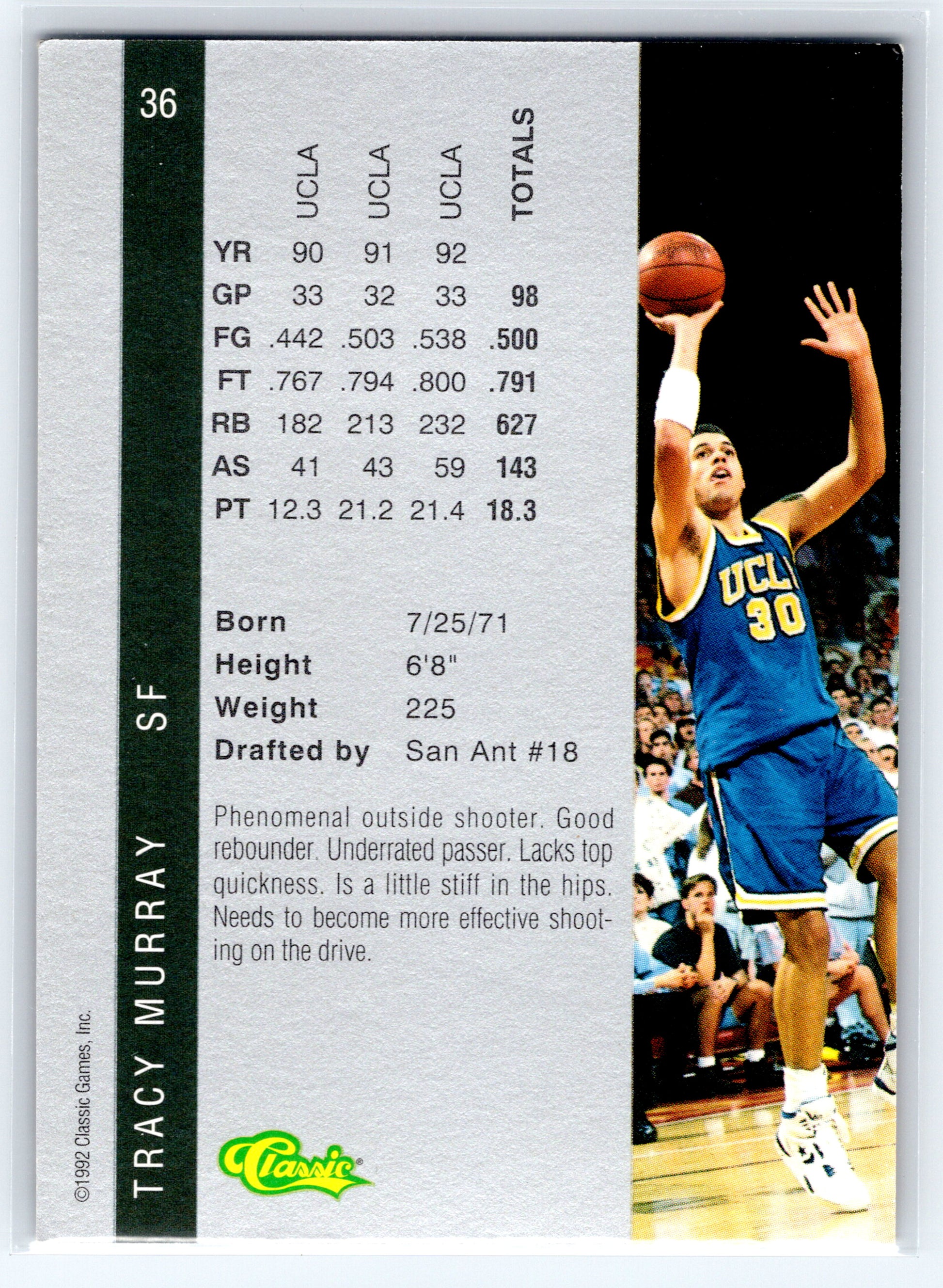 1992 Classic Four Sport #36 Tracy Murray