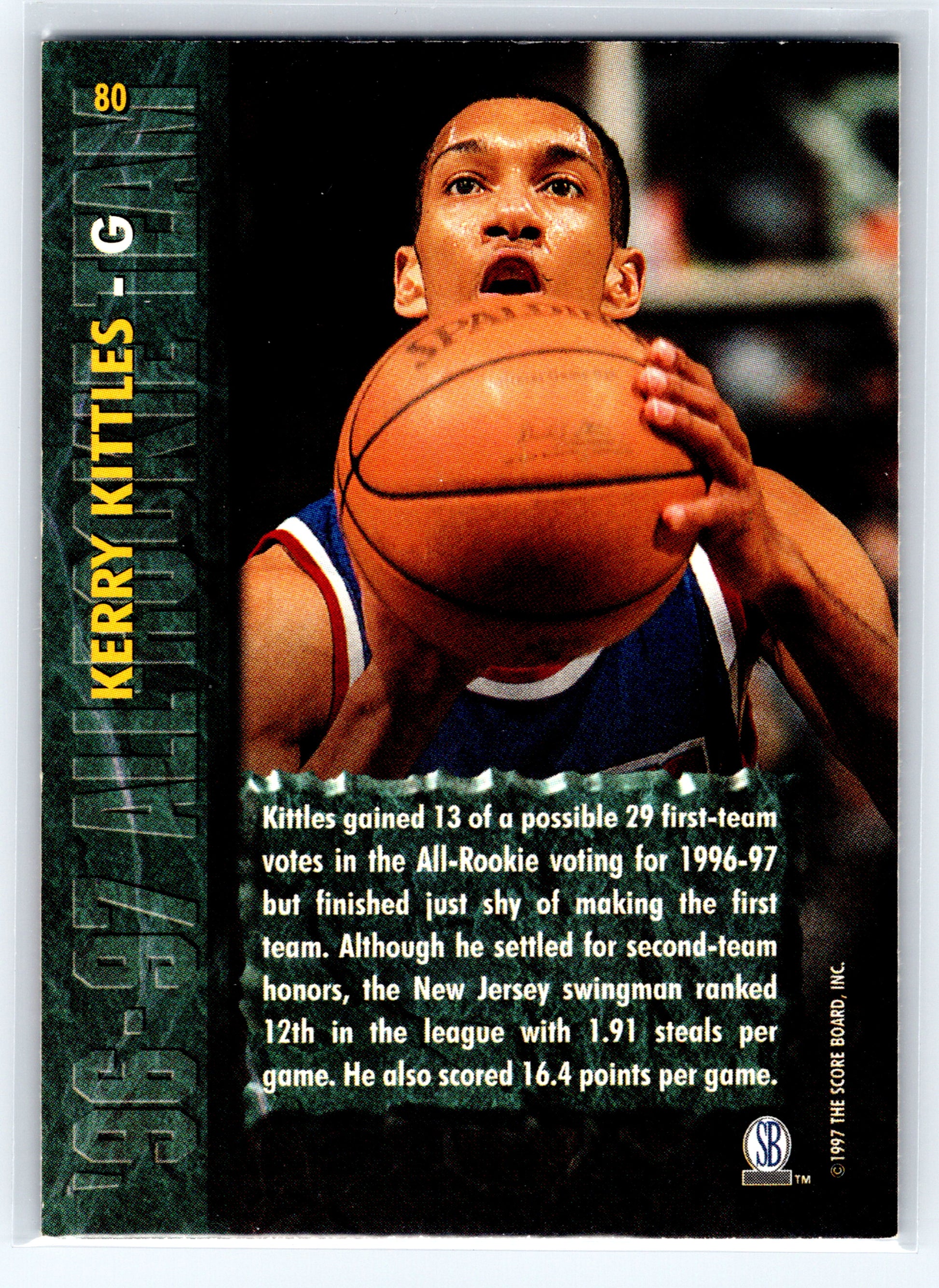 1997 Score Board Rookies #80 Kerry Kittles