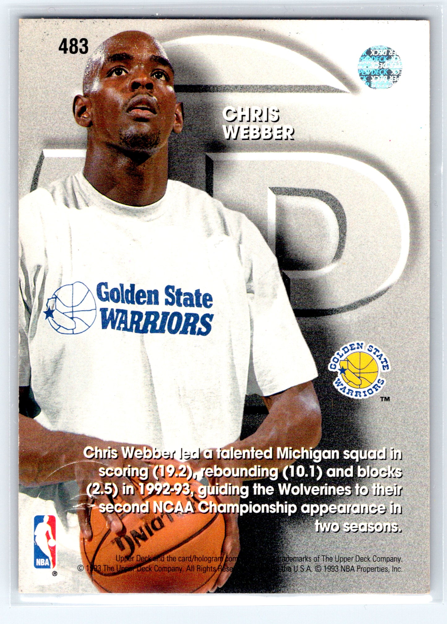 1993-94 Upper Deck #483 Chris Webber