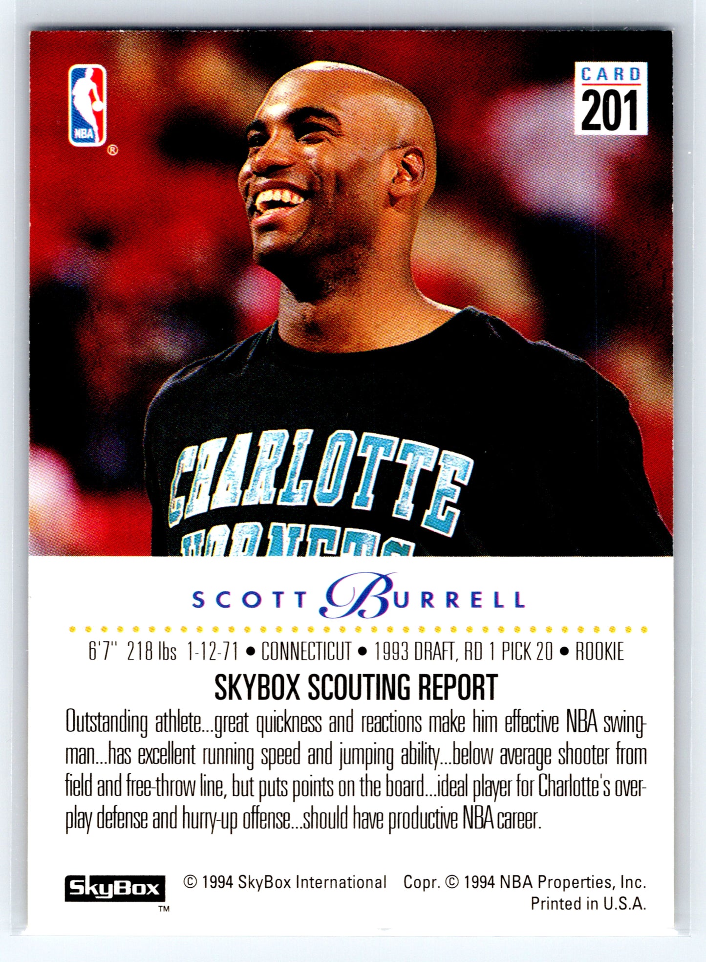 1993-94 SkyBox Premium #201 Scott Burrell