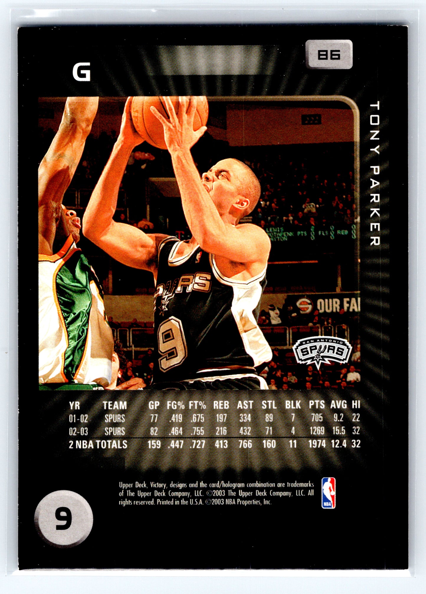 2003-04 Upper Deck Victory #86 Tony Parker