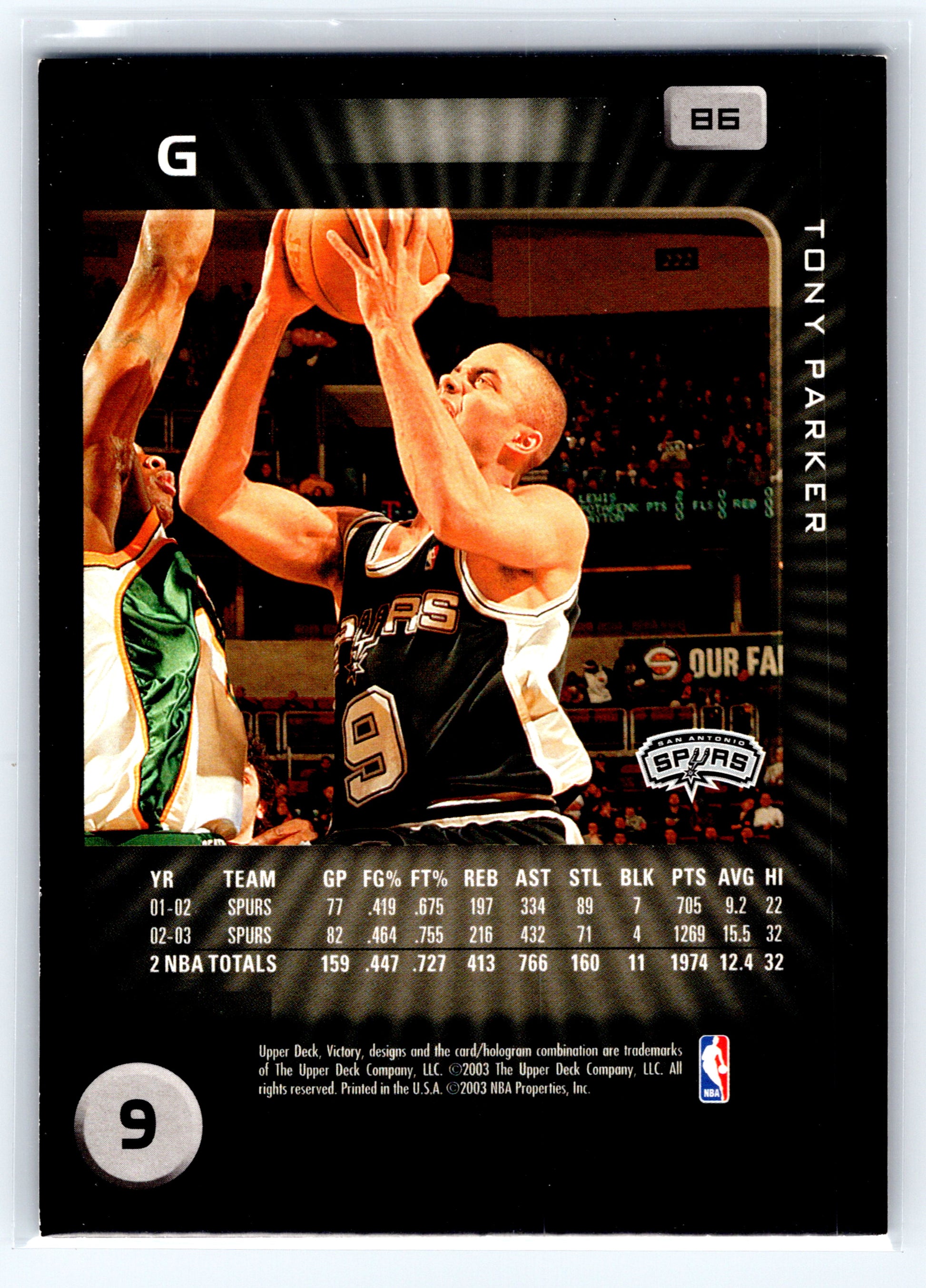 2003-04 Upper Deck Victory #86 Tony Parker
