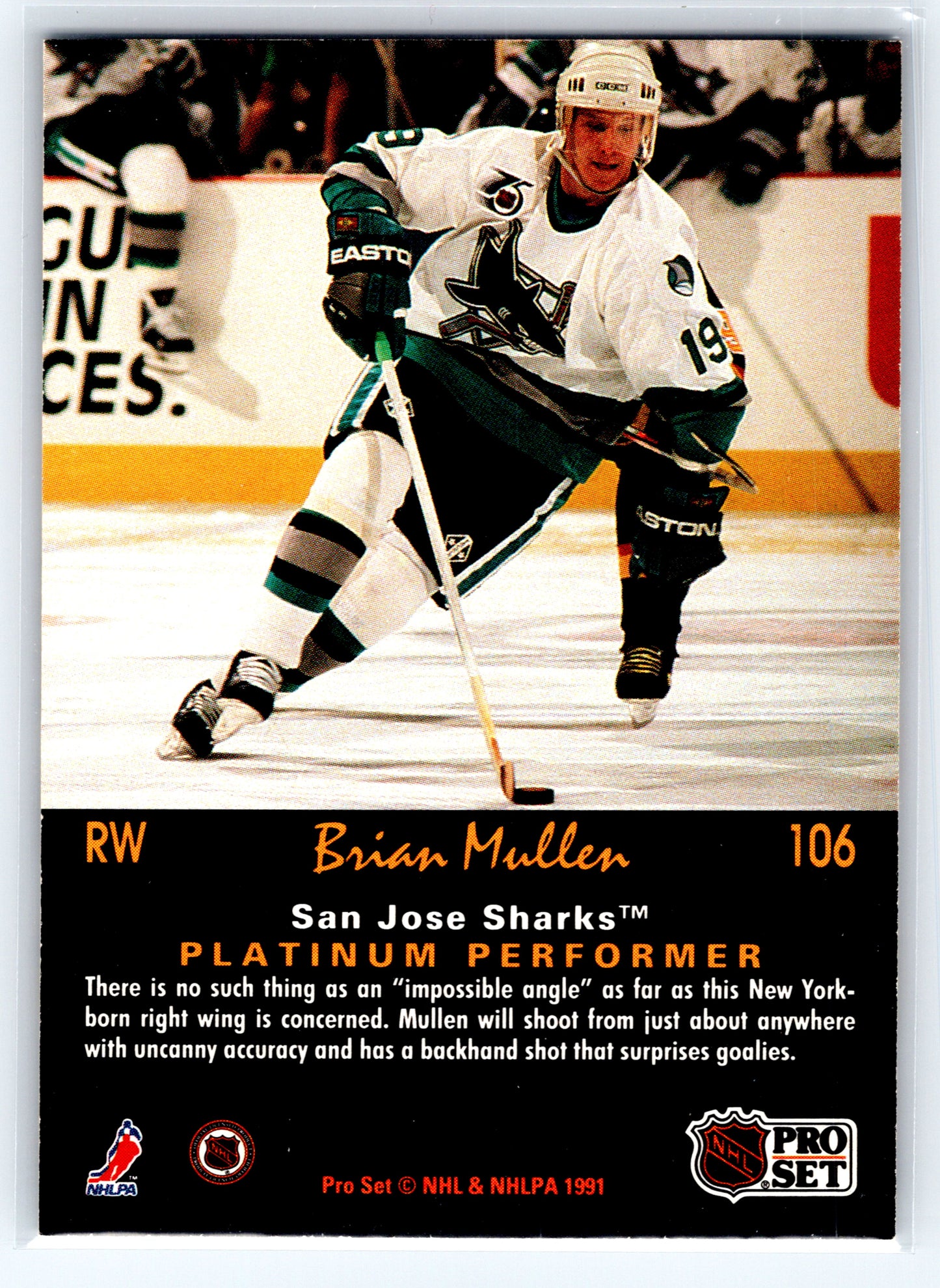1991-92 Pro Set Platinum #106 Brian Mullen