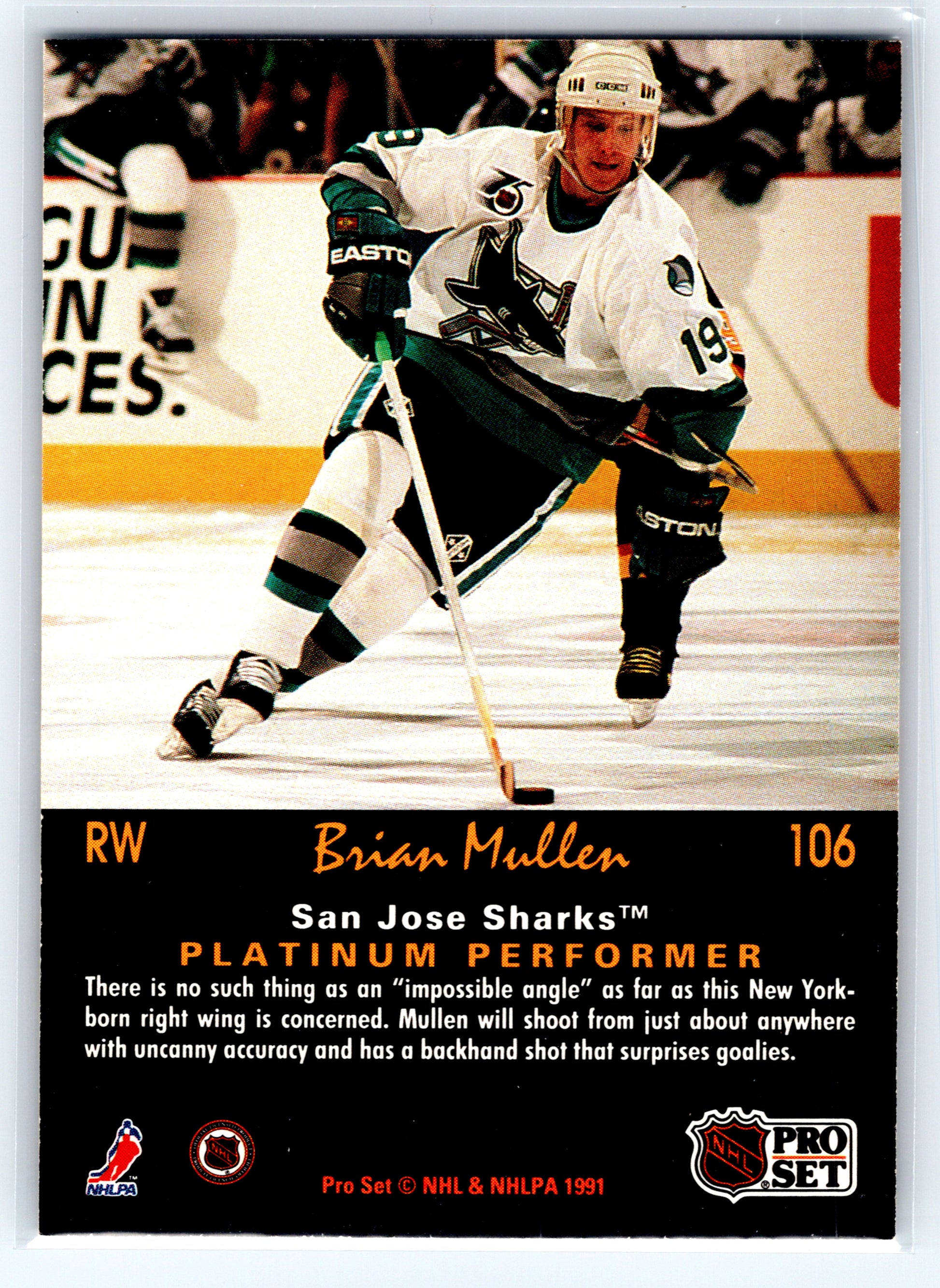 1991-92 Pro Set Platinum #106 Brian Mullen