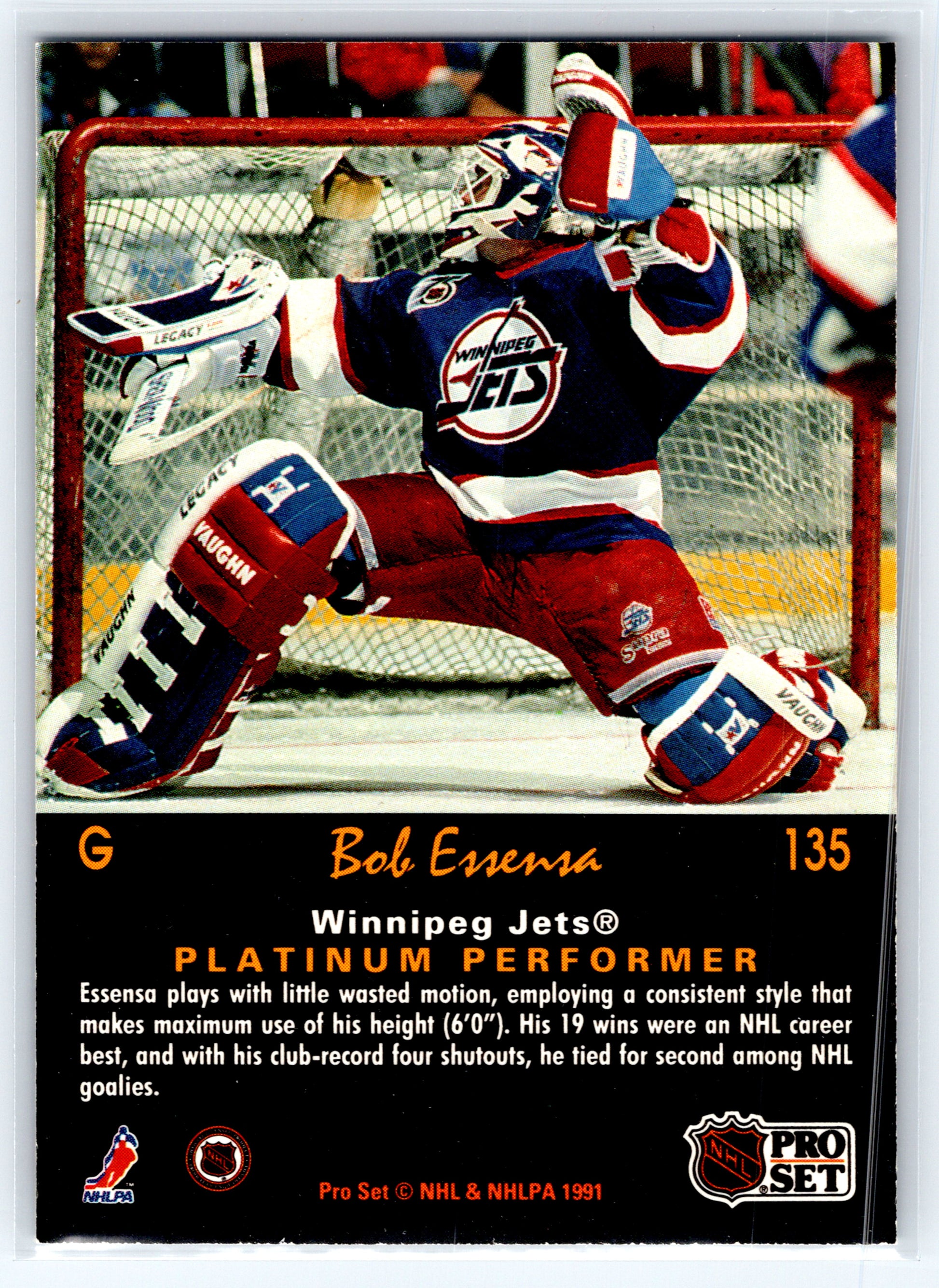 1991-92 Pro Set Platinum #135 Bob Essensa